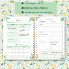 Weekly Planner,Undate To Do List Notebook for Home, Work with Weekly goals, Habit Tracker,52 sheets,A5 size