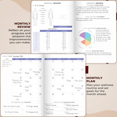 Clever Fox Fitness & Food Journal – Nutrition & Workout Planner for Women & Men – Diet & Gym Exercise Log Book with Calendars, Diet & Training Trackers - Undated, A5, Hardcover (Rose Gold)