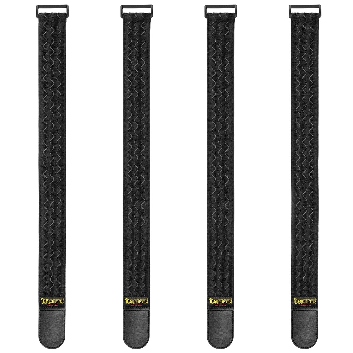 Trilancer Elastic Cinch Straps with Anti-Slip Strips, 24  inchesx 2 inches (4 Pack) Multipurpose Hook and Loop Bundling Straps for Hose, Cords, Bike, Luggage, Camping, Yoga Mats