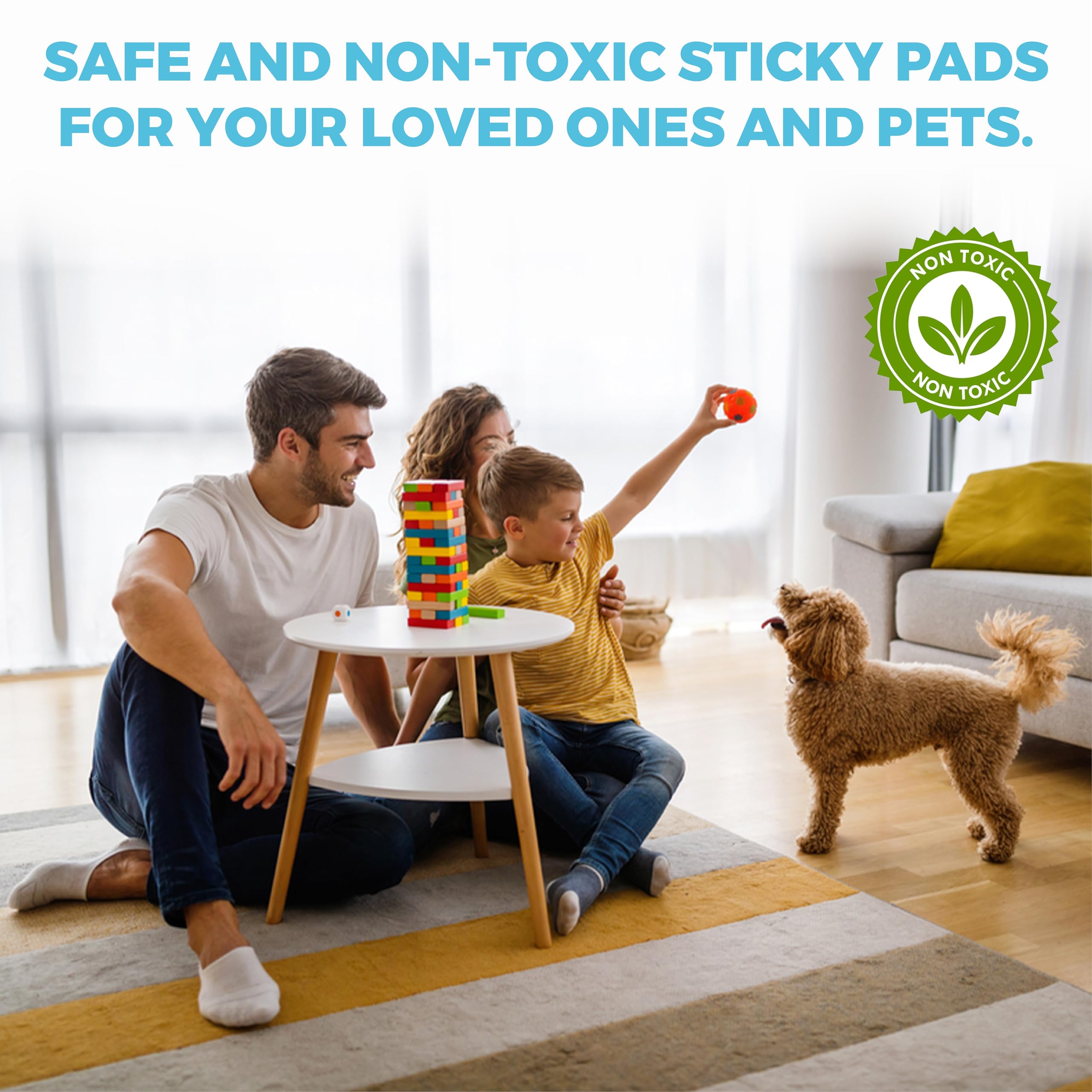 Icky Sticky Pest Sticky Pads - 10 Pack   Extra Strong Glue Traps with Irresistible Nutty Ambrosia Scent   Versatile Indoor & Outdoor Use   Effective for Multiple Pests   Includes 24 Fruit Fly Traps