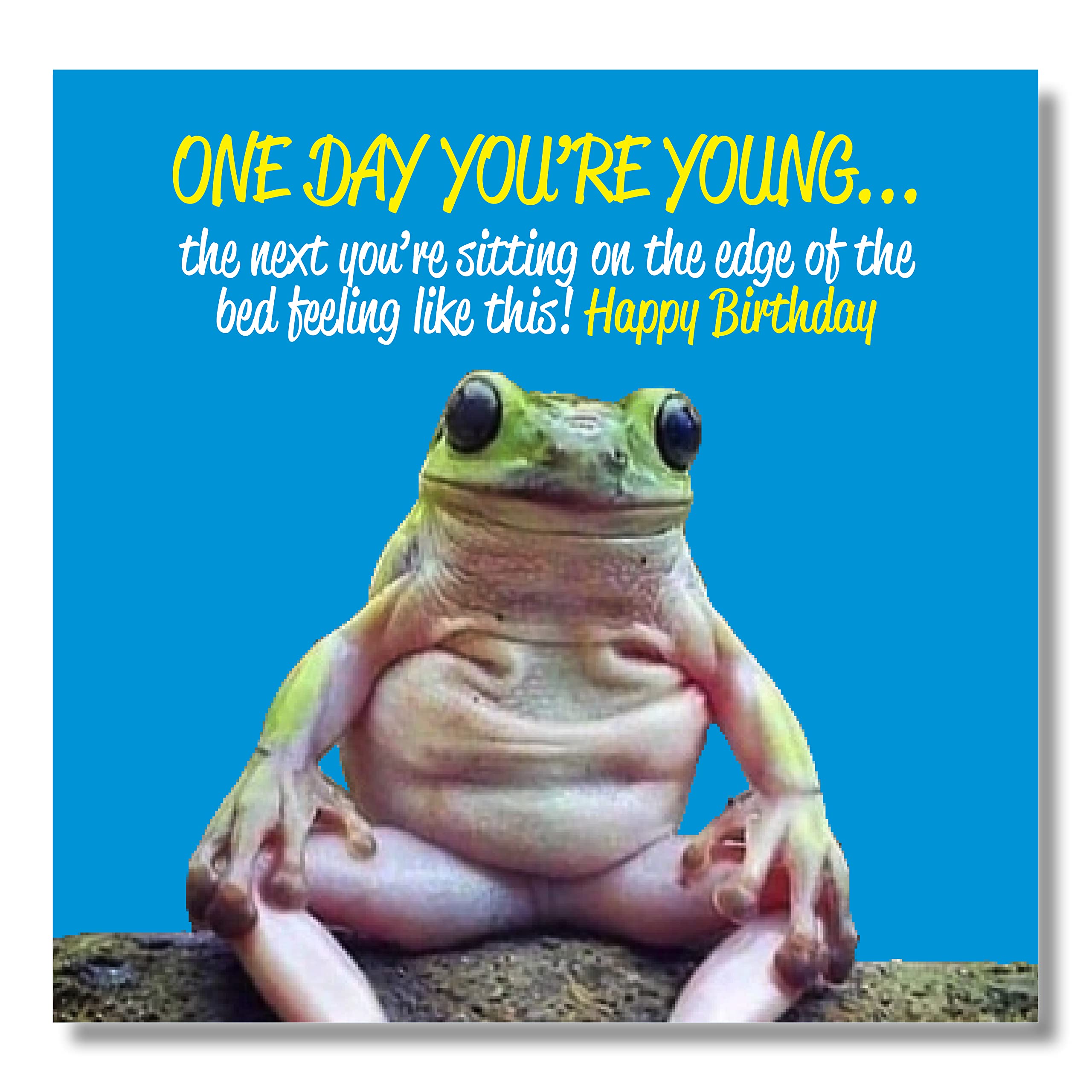 Punkcards - Funny Birthday Cards for Men - 'One Day You’re Young.' - Best Friend Birthday Card - Birthday Card Friend Female - Special Friend Birthday Card