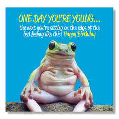 Punkcards - Funny Birthday Cards for Men - 'One Day You’re Young.' - Best Friend Birthday Card - Birthday Card Friend Female - Special Friend Birthday Card