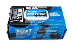 UltraGrime PRO Multiuse Cleaning Wet Wipes - Big Professional Disposable Wipes - Tougher Multi-Purpose Heavy-Duty Grime Cleaning Cloths (100 Thick Large Wipes)