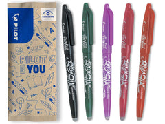 PILOT FriXion Ball, erasable rollerball pen (blue) and 9 refills and Frixion eraser