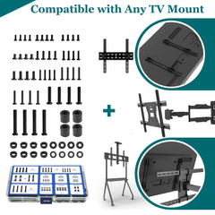 Digank TV Bracket Screw, 68pcs TV Mounting Screws, M4 M5 M6 M8 Screws For Most TV Stand, TV Mount & TV Bracket Bolts, Universal Vesa Screws