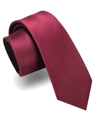 RBOCOTT 2.4“ Maroon Skinny Tie Business Wedding Slim Necktie for Men(6cm)