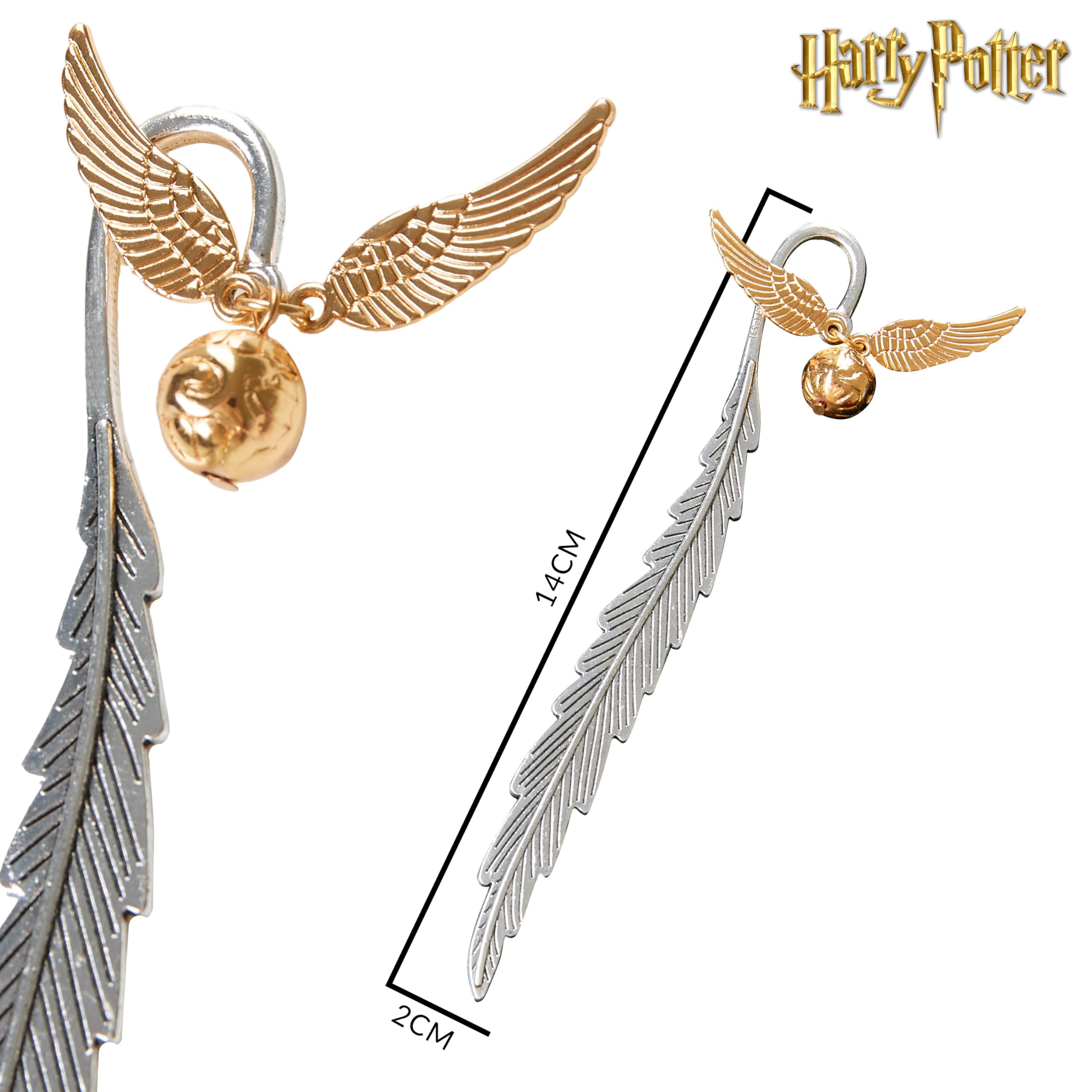 Harry Potter Gifts Bookmarks for Women Teenagers Kids Metal Bookmark with Hanging Golden Snitch Book Charm School University Reading Gifts for Everybody