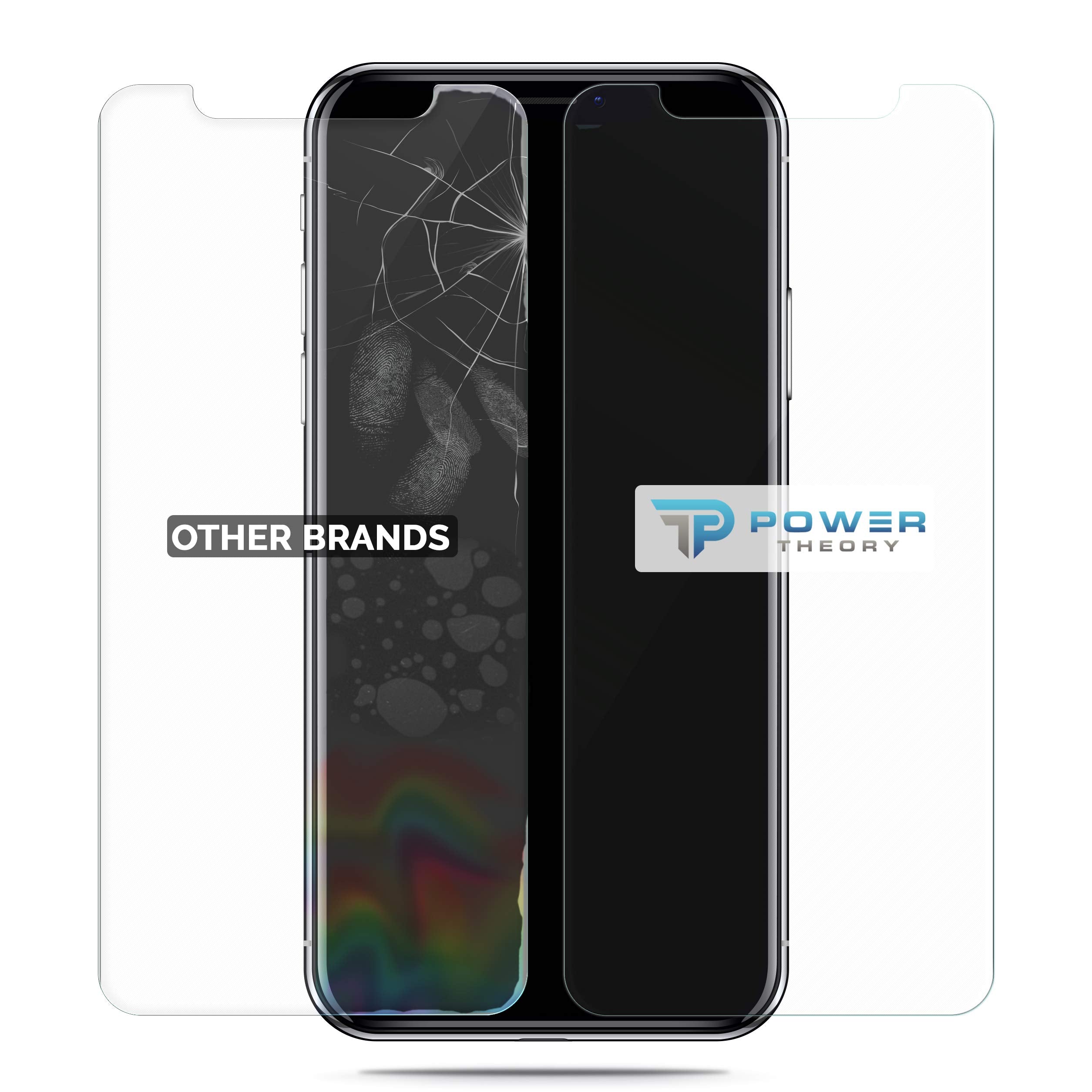 Power Theory Screen Protector for iPhone X/iPhone Xs [2-Pack] with Easy Install Kit [Premium Tempered Glass]