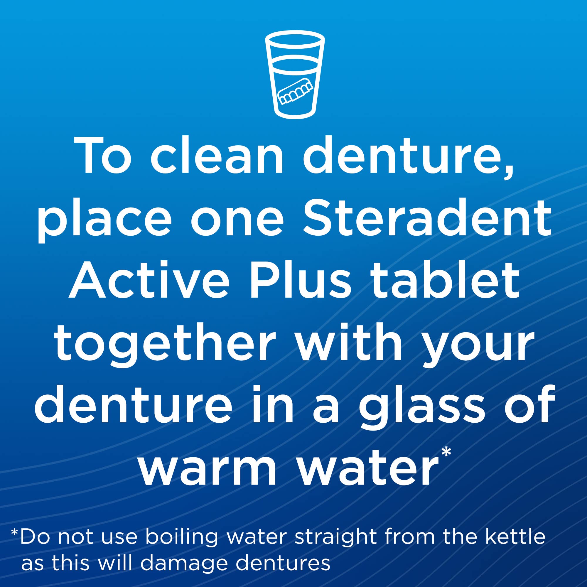 Steradent Active Plus Denture Daily Cleaner, 30 Count (Pack of 1)