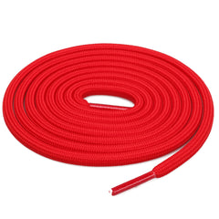 Stepace [2 Pairs Round Boot Shoelaces 3/16 inches Heavy Duty Shoe Laces for Sneakers Running Athletic Shoes-Red-120