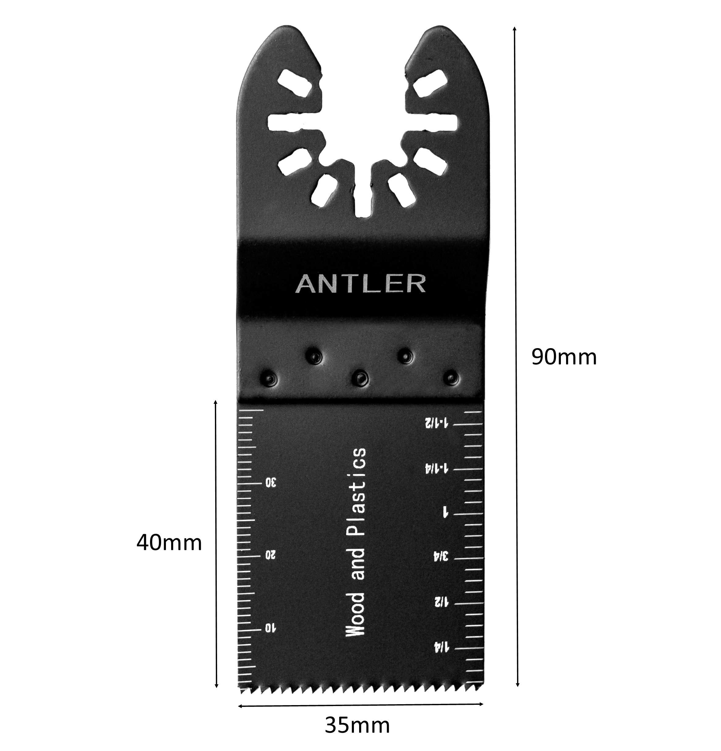 QAB35WB Antler 35mm Wood Cutter Saw Blades fits Dewalt Stanley Oscillating Multi Tool Accessories (Pack of 15)