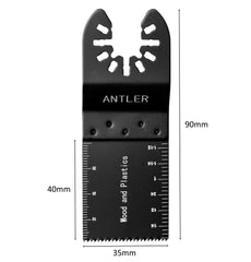 QAB35WB Antler 35mm Wood Cutter Saw Blades fits Dewalt Stanley Oscillating Multi Tool Accessories (Pack of 15)