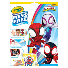 CRAYOLA Color Wonder - Marvel Spidey and His Amazing Friends Mess-Free Colouring Book (Includes 18 Spider Man Colouring Pages & 5 Magic Color Wonder Markers)