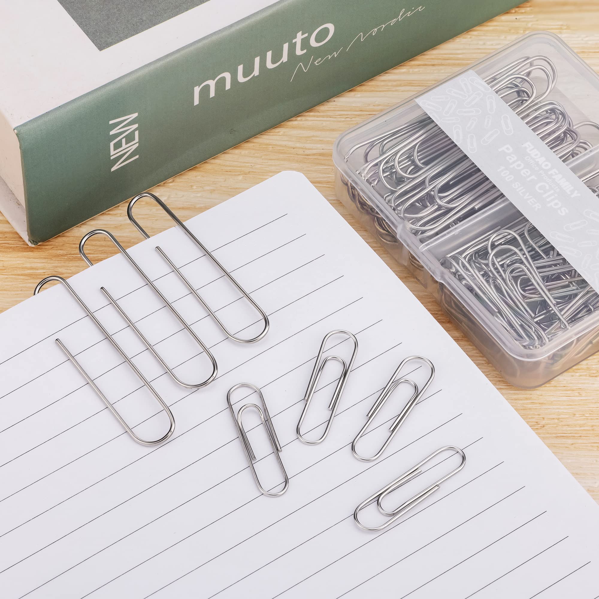 Paper Clips Assorted Sizes, Large Paper Clips, Small Paper Clips, Paper Clip, Paperclips, 100 Clips/Box