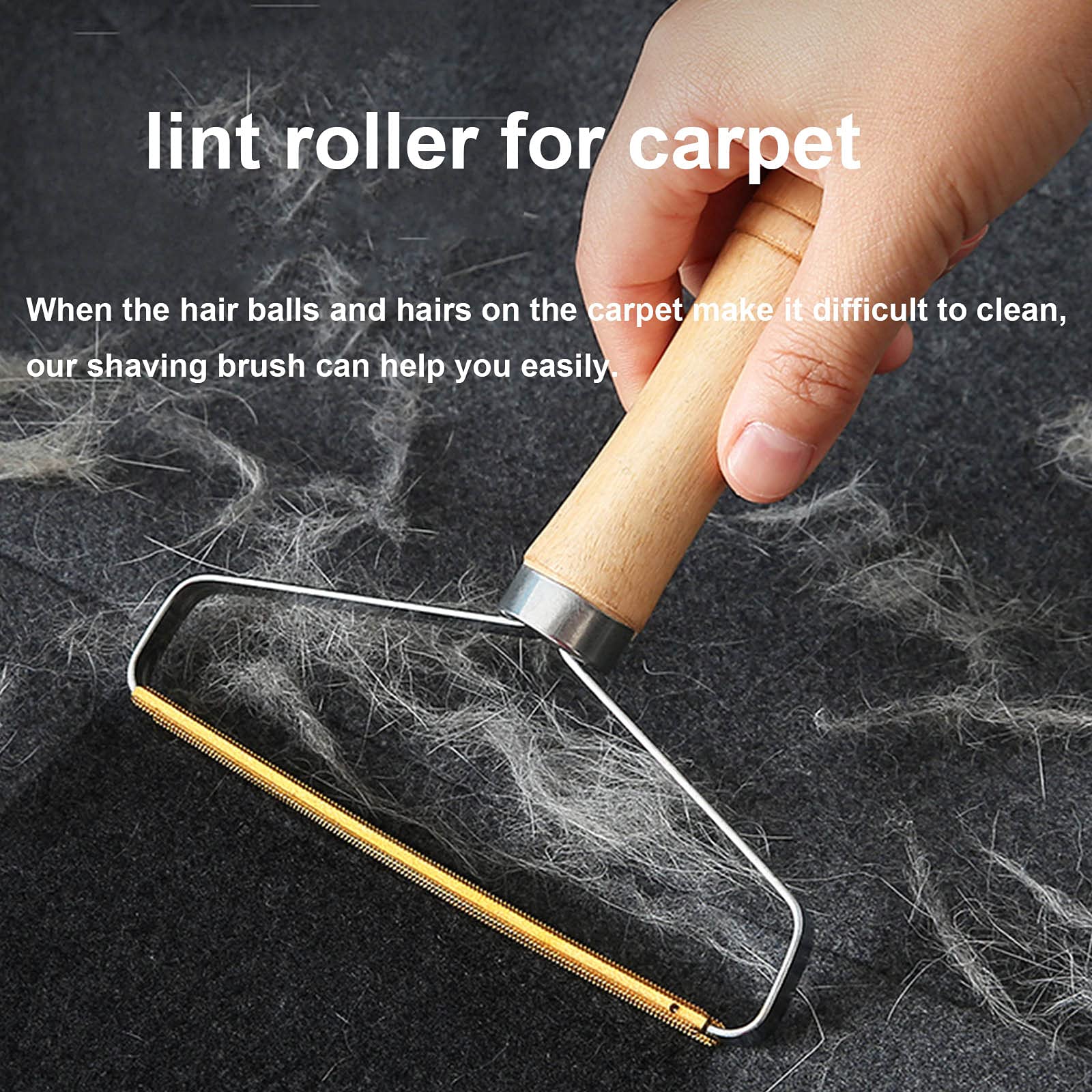 Jiuhao Lint Remover Carpet,Portable Pet Hair Remover for Carpet Scraper Reusable Lint Roller Scraper for Cleaning Pet Hair On Carpets,Sofas,Beds,Blankets,Clothes Lint Removal Pro Tool