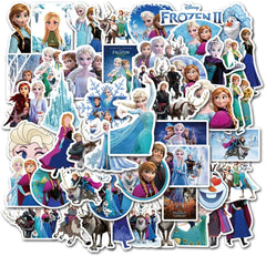 Yangsiw Frozen Stickers Waterproof Vinyl Stickers for Water Bottle Luggage Bike Car Decals Anna and Elsa Stickers for Kids 50pcs …