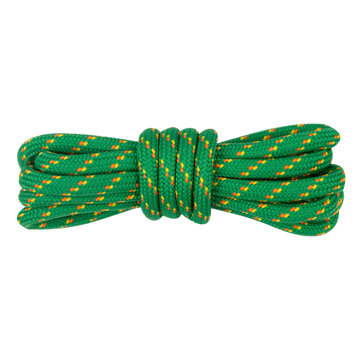 Kilter Strong Round Rope Style Shoelaces For Hiking Shoes and Boots - Green/Orange/Yellow - 100cm - 39 inch (2 Pairs)