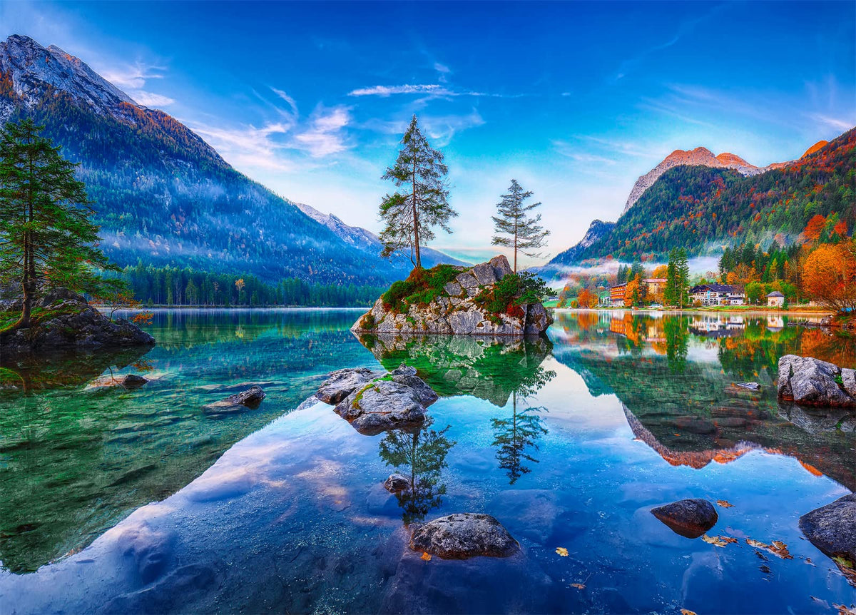 Hintersee Lake Jigsaw Puzzles for Adults 1000 Pieces Germany Landscape Jigsaw Puzzles for Adults Gifts