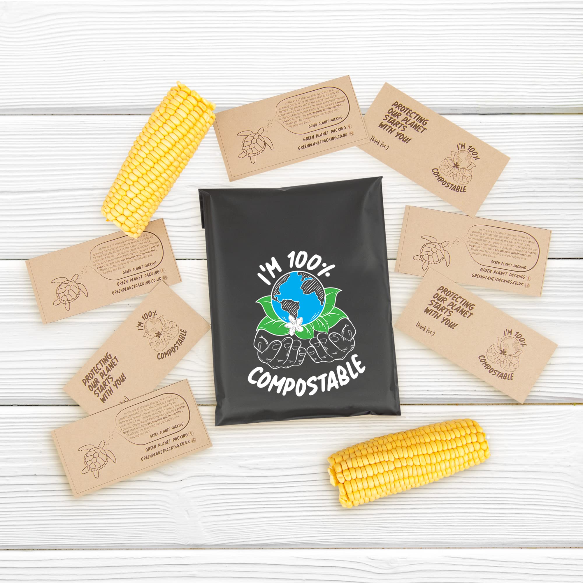 Compostable Mailing Bags,Biodegradable Mailing Bags,Eco Friendly Mailers 10 x 14 inches (25.5 x 35.5 cm)  10PK