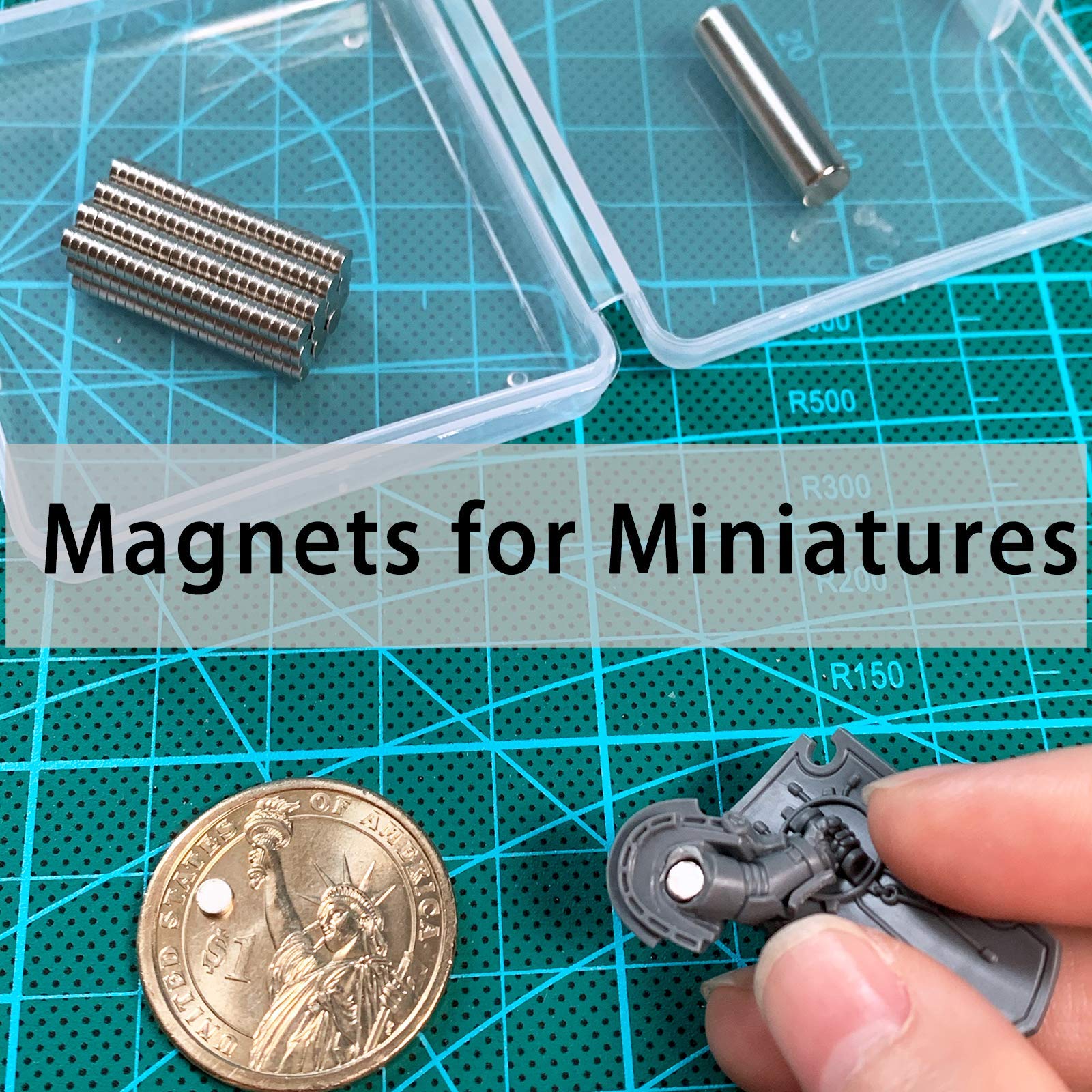 300pcs 3x1mm Magnets - MEALOS Tiny Magnets Neodymium Magnets Rare Earth Magnets - Mini Magnets Round Magnets for Crafts - Small Magnets for Miniatures Small Models - Come with a Storage Case