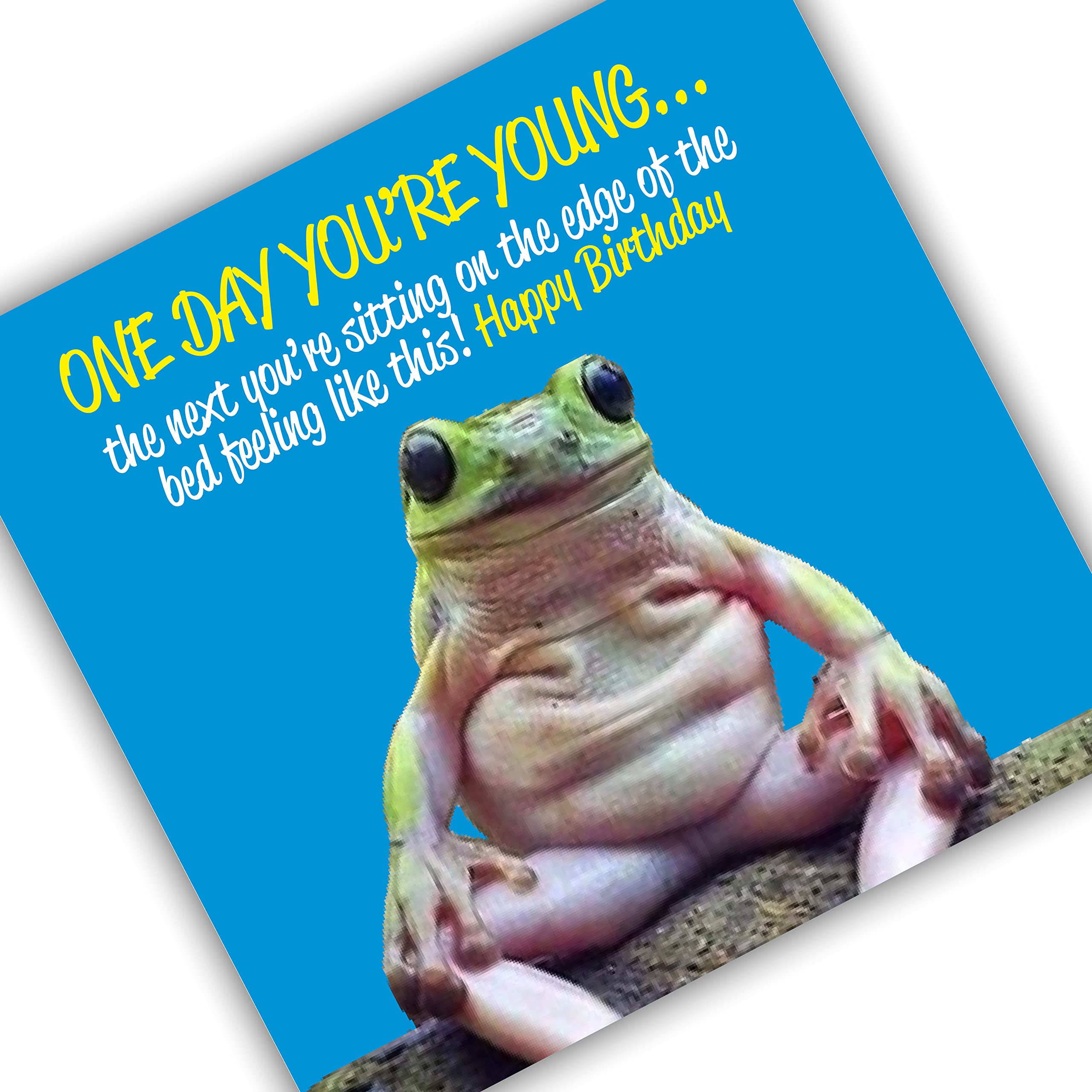 Punkcards - Funny Birthday Cards for Men - 'One Day You’re Young.' - Best Friend Birthday Card - Birthday Card Friend Female - Special Friend Birthday Card