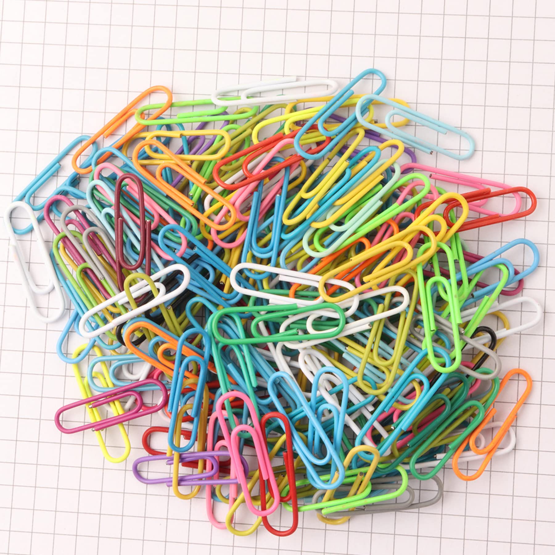 Medium Paper Clips 150 Count 33mm PVC Coated Paperclips for Office School Home Paperwork Crafts Arts DIY (Multicolour)