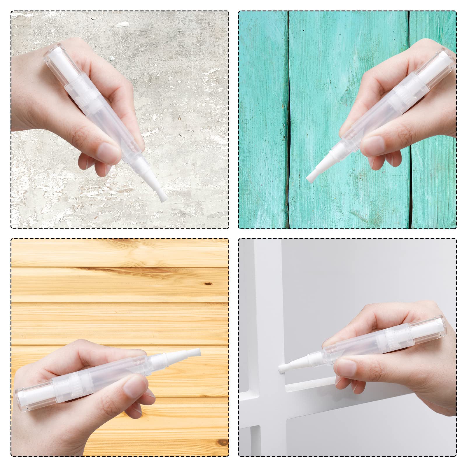 Fuyamp 16PCS Touch up Paint Pen, 5ml Paint Touch up Pen for Walls Refillable Paint Pen Touch up Paint Brushes Fillable Paint Brush Pens Tool for Drywall Wall Cabinets Furniture Wood Furniture