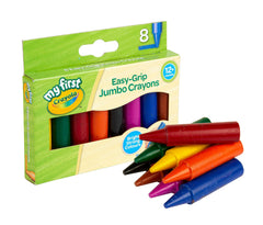 CRAYOLA MyFirst Jumbo Crayons - Assorted Colours Easy-Grip Colouring Crayons Perfect for Toddlers Hands Ideal for Kids Aged 12 Plus Months, Multicolor, (Pack of 8)