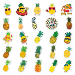 Pineapple Stickers for Laptop (50 PCS),Gift for Children Teens Adults Girl Boys,Waterproof Cute Cartoon Yellow Stickers for Water Bottle,Vinyl Stickers for Journal,Dairy,Scrapbook,Skateboard