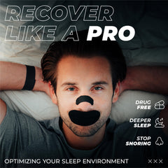 Alpha Sleep Mouth Tape and Nasal Strips for Sleeping - 2in1 Snoring Aids for Men - Anti Snoring, Lasts All Night, Instant Results (1 Month)