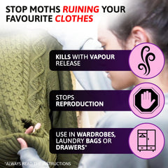 Aviro Moth Repellent for Wardrobes - 6 Moth Killer Hangers with Natural Lavender Scent. Highly Effective Moth Killer for Wardrobes, Drawers and Clothes Storage. Easy to Use Moth Repellent for Clothes