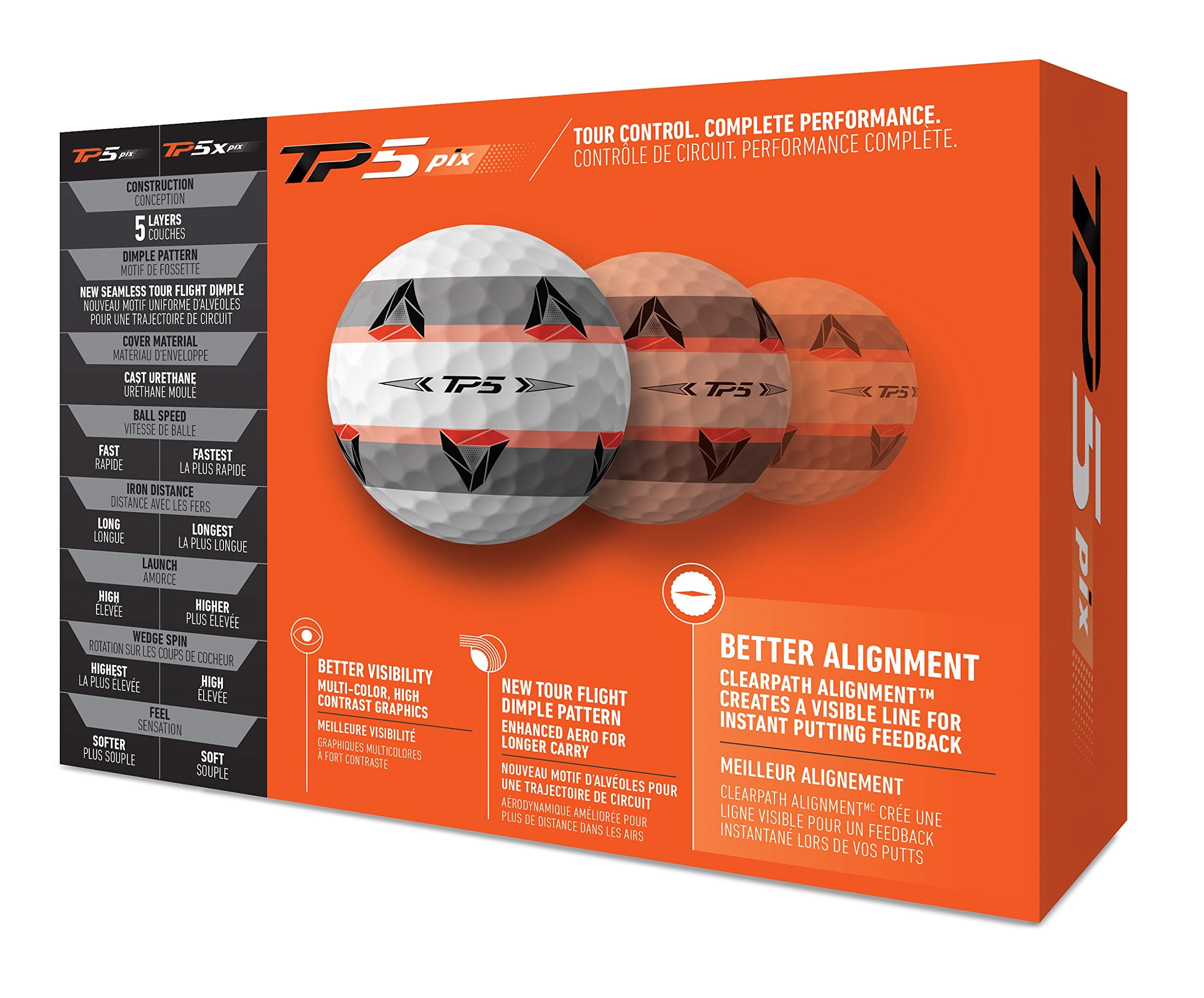 TaylorMade TP5 pix Golf Balls 2021,One Size