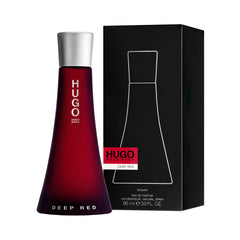 HUGO Deep Red - Eau de Parfum for Her - Ambery Fragrance With Notes Of Clementine, Freesia, Sandalwood - Medium Longevity - 90ml