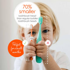 Cherish Baby Care Toddler Toothbrush Set (4-Pack) - BPA-Free & Safety-Tested Kids Toothbrush for 1 Year Old Toddler, Designed by a Paediatric Dentist, Soft-Grip Toothbrush Toddler 1-2 Years (Multi)