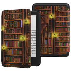 MoKo Case for 6 inches ALL-New Kindle (11th Generation-2022 Release), Light Shell Cover with Auto Wake/Sleep for Kindle 11 2022 E-Reader, Retro Library