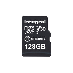 Integral Micro SD Security Card 128GB for Dash-Cams, Home Cams, CCTV, Body Cams and Drones. Extended lifetime and reliable recording time after time with High Endurance