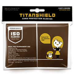 TitanShield (150 Sleeve/Bordeaux Red Small Japanese Sized Trading Card Sleeves Deck Protector for Yu-Gi-Oh, Cardfight!! Vanguard & More