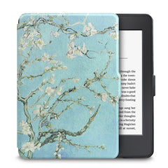 WALNEW Case for Kindle Paperwhite Prior to 2018(Model No.EY21 or DP75SDI) - PU Leather Case Smart Protective Cover Only Fits Old Generation Kindle Paperwhite Prior to 2018, Tree and Flower