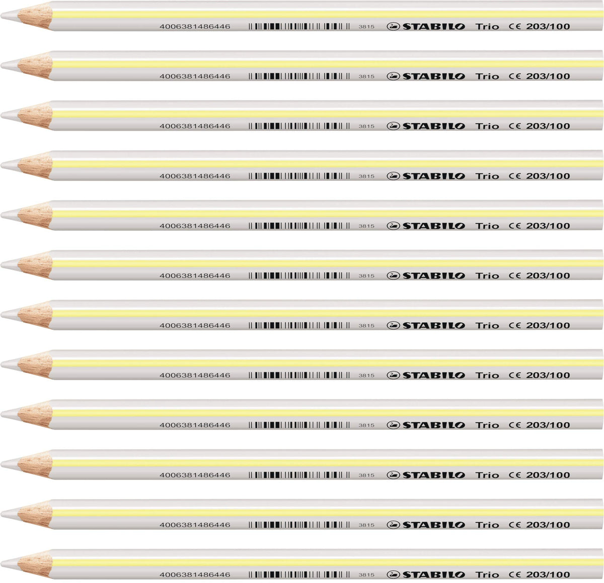 Colouring Pencil - STABILO Trio thick - Pack of 12 - white