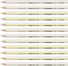 Colouring Pencil - STABILO Trio thick - Pack of 12 - white