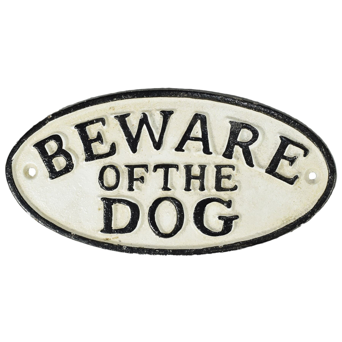 inchesBeware of Dog inches Cast Iron Sign Plaque Door Wall House Fence Gate Post Garden