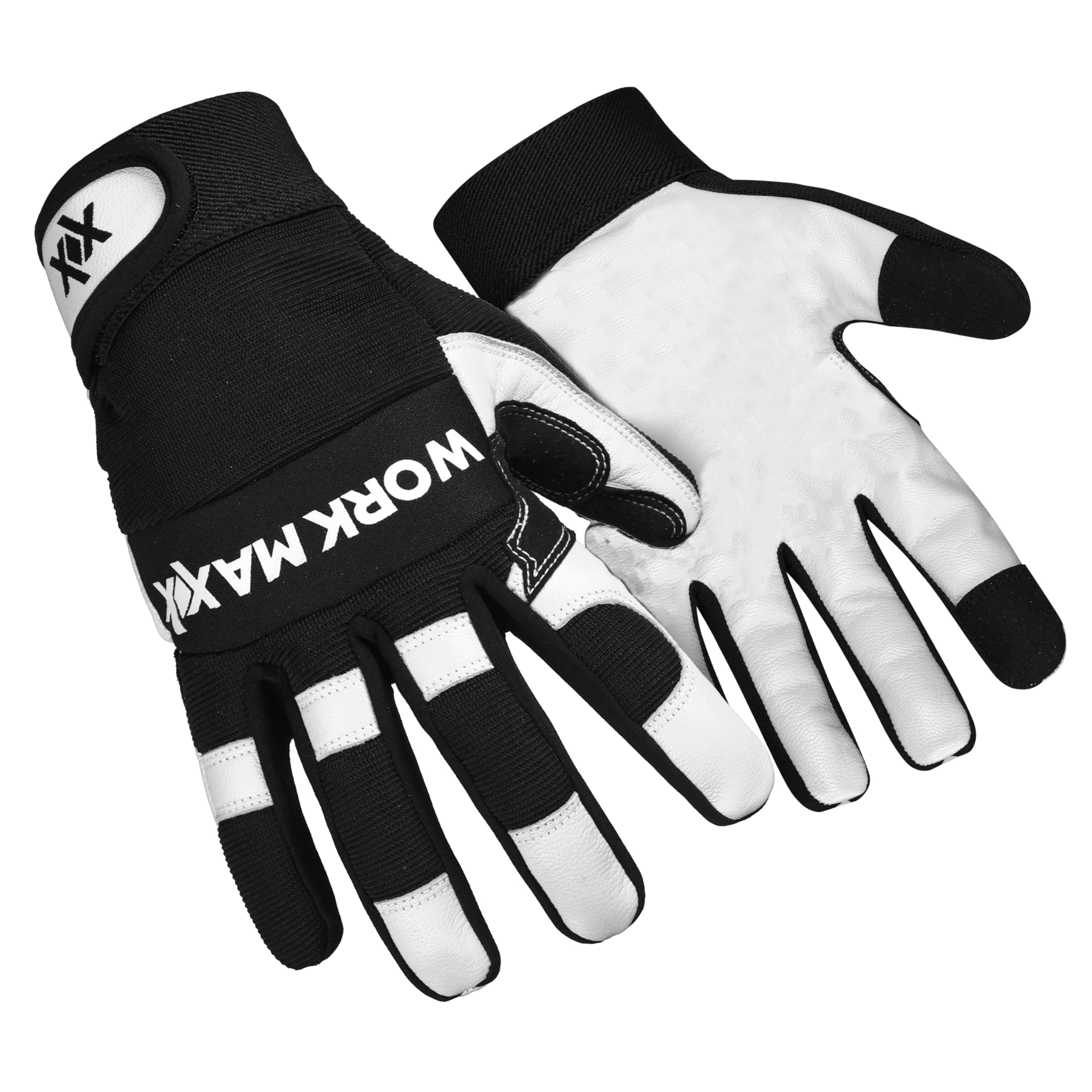 WORKMAXX Gardening Working Gloves Garden Thorn Proof Flexible Heavy Duty Leather Mechanic Utility Dexterity Breathable Construction Gloves for Work Mens Women (OBLIGATOR WHITE, MEDIUM)