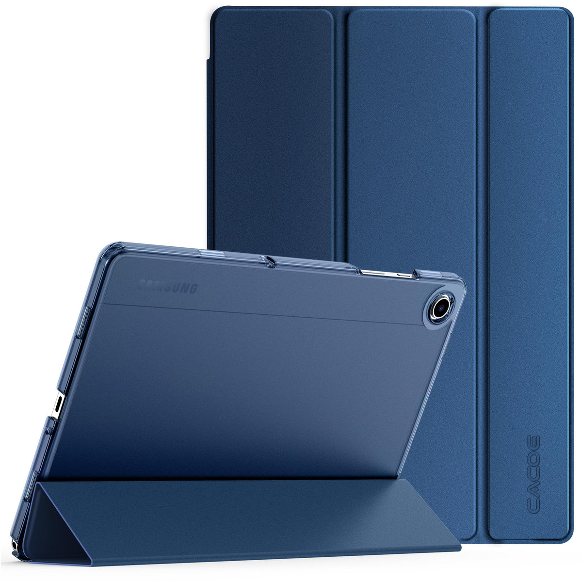 CACOE Case for Samsung Galaxy Tab A9and Plus Tablet 11 Inch 2023, Ultra Slim Folding Hard Back Shell Stand Cover for Samsung Tab A9and 11 Inch Tablet, Dark Blue