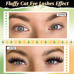 Lash Extension Fluffy Lash Clusters 280 Pcs DIY Eyelash Extension Wispy Individual Lashes 80D Eyelash Clusters D Curl 8-16MM Faux Mink Lashes Natural Look by Newcally