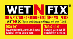 WETNFIX (20 Discs) - Fixing Wall Plugs Fast! No Need to Fill or redrill.