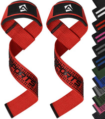 AQF Lifting Straps, Weight Lifting Wrist Straps, 60CM Heavy Duty Gym Straps with 5MM Neoprene Padded Support, Anti-Slip Bar Grip, Ideal for Weightlifting, Deadlifting, Bodybuilding Workouts