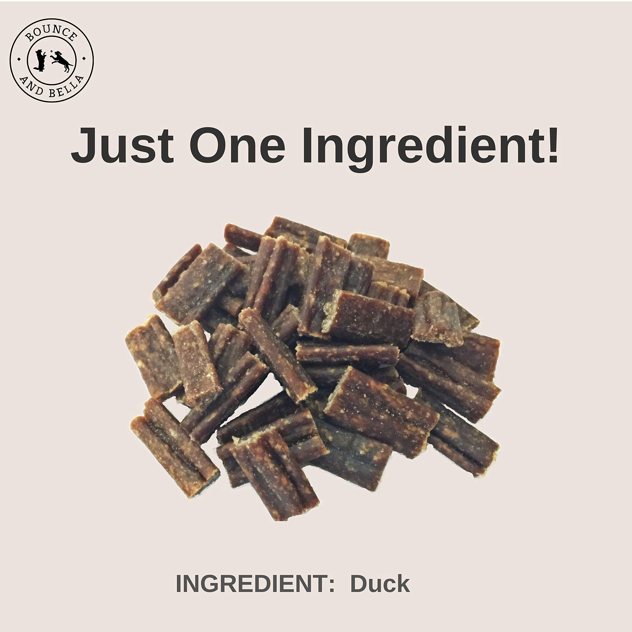 Bounce and Bella Pure Duck Nibbles - Perfect Puppy Treats from 8 Weeks – Just One Ingredient – Natural, Hypoallergenic Grain Free Dog Treats with No Nasties (100g per pack)