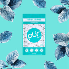 PUR 66% Xylitol Chewing Gum, Sugarless Wintergreen, Sugar Free and Aspartame Free and Gluten Free, Vegan & Keto Friendly - Healthy, Low Carb, Simply Pure Natural Flavoured Gum, 55 Pieces (Pack of 1)