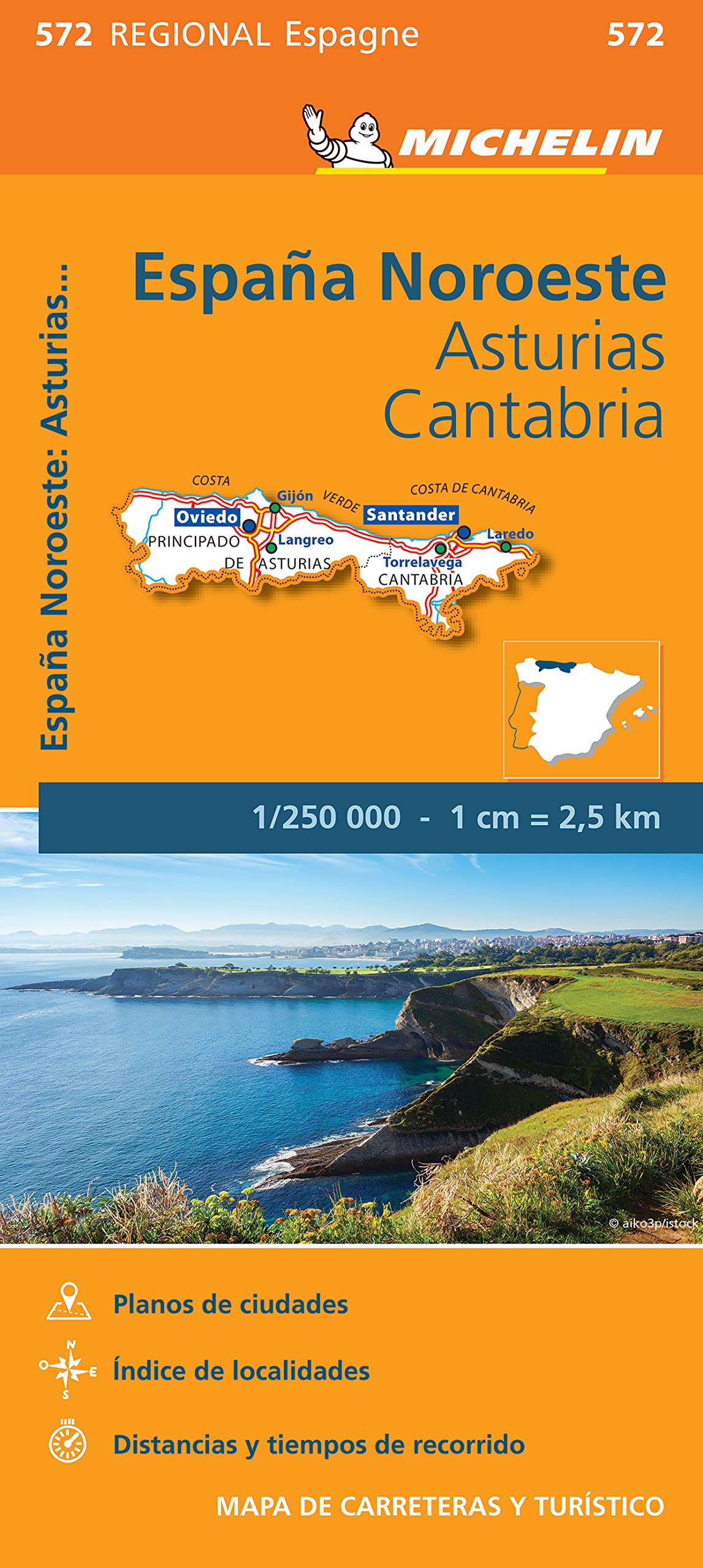 Asturias Cantabria - Michelin Regional Map 572: Map (Michelin Regional Maps, 572)