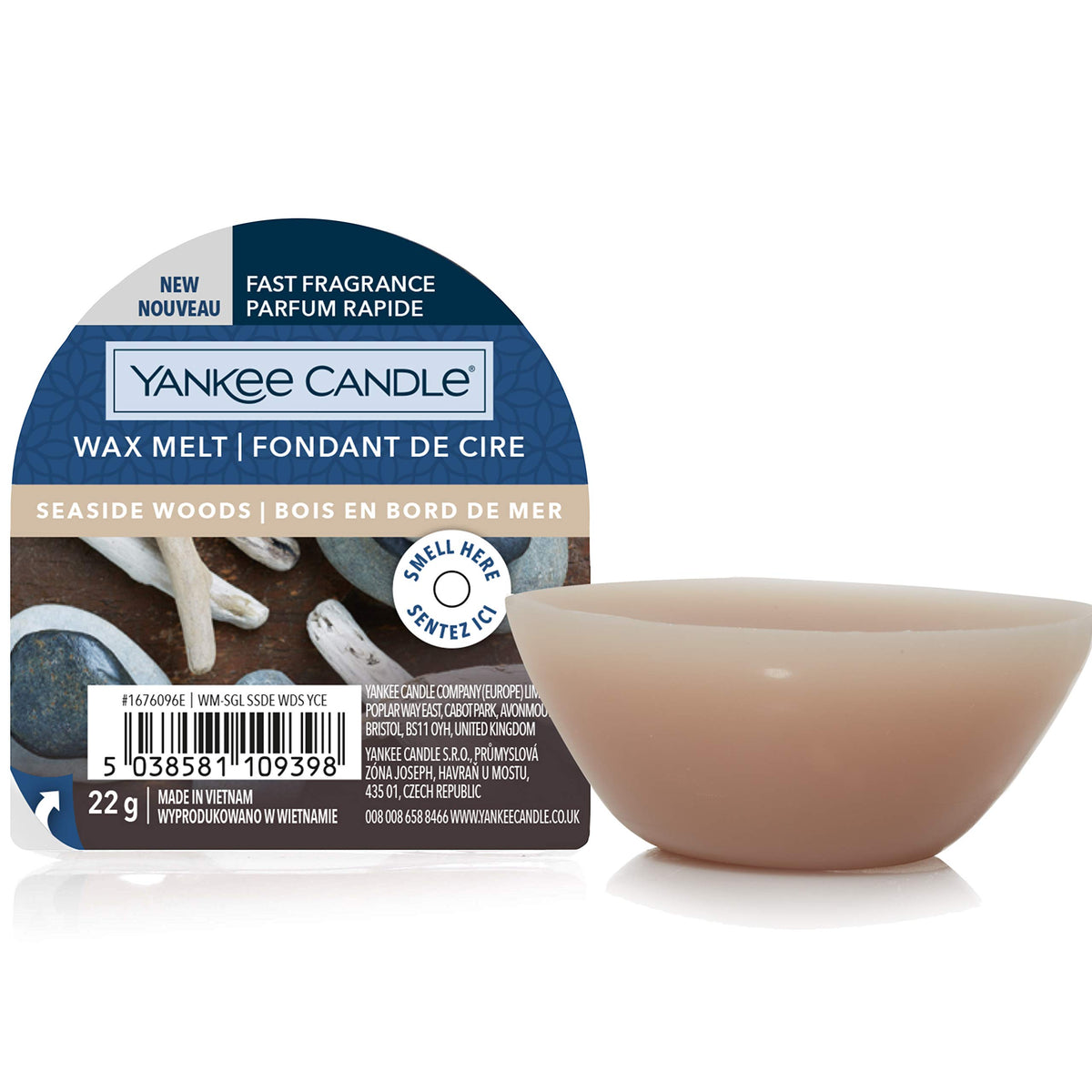 Yankee Candle Wax Melts   Seaside Woods   Up to 8 Hours of Fragrance   1 Count